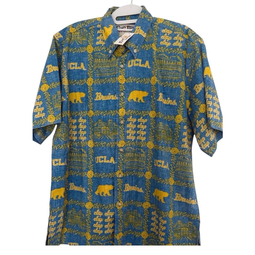 Reyn Spooner UCLA Blueand Yellow Buins Shirt